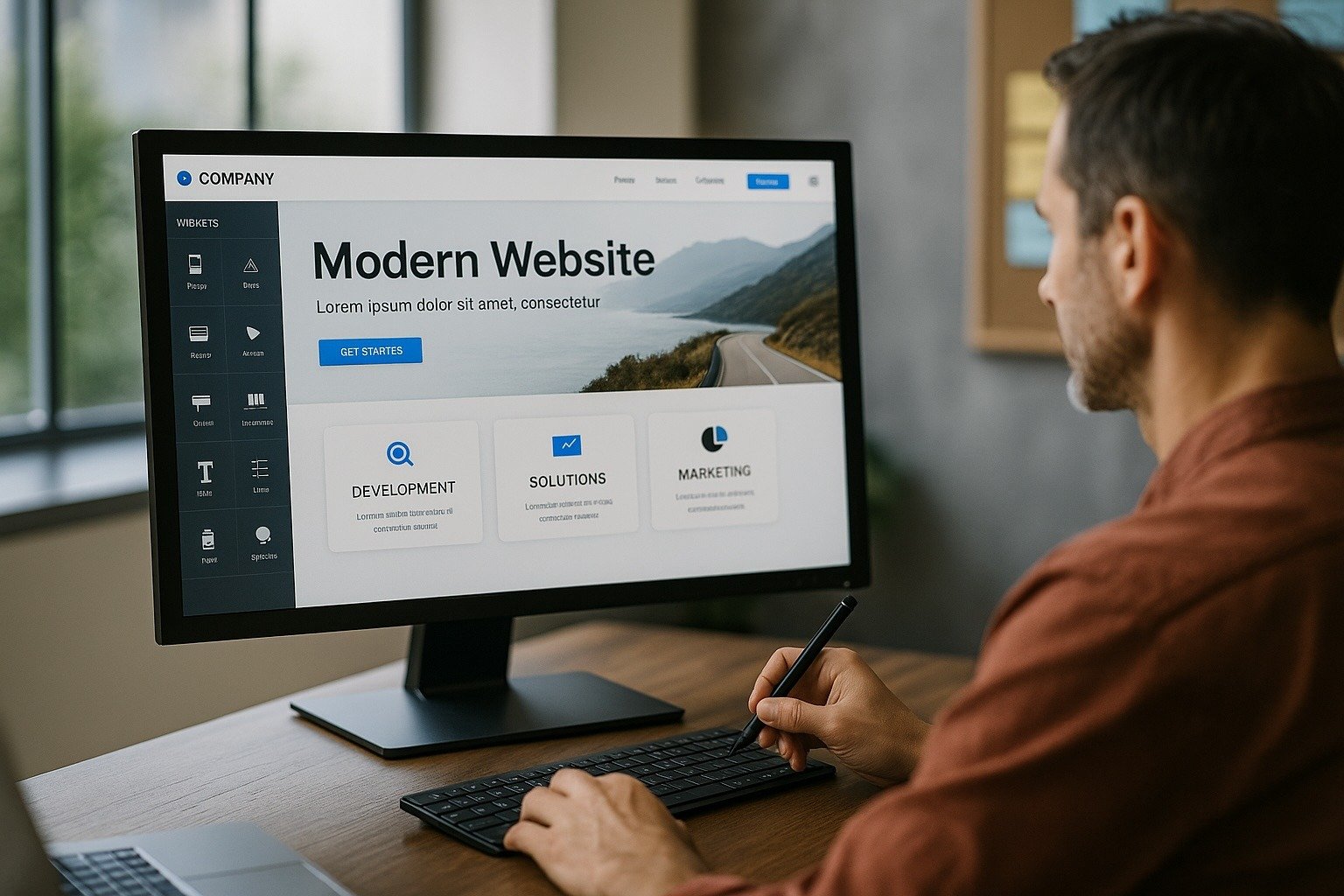 Website design using WordPress, Wix or Hostinger Web Builder. Even html