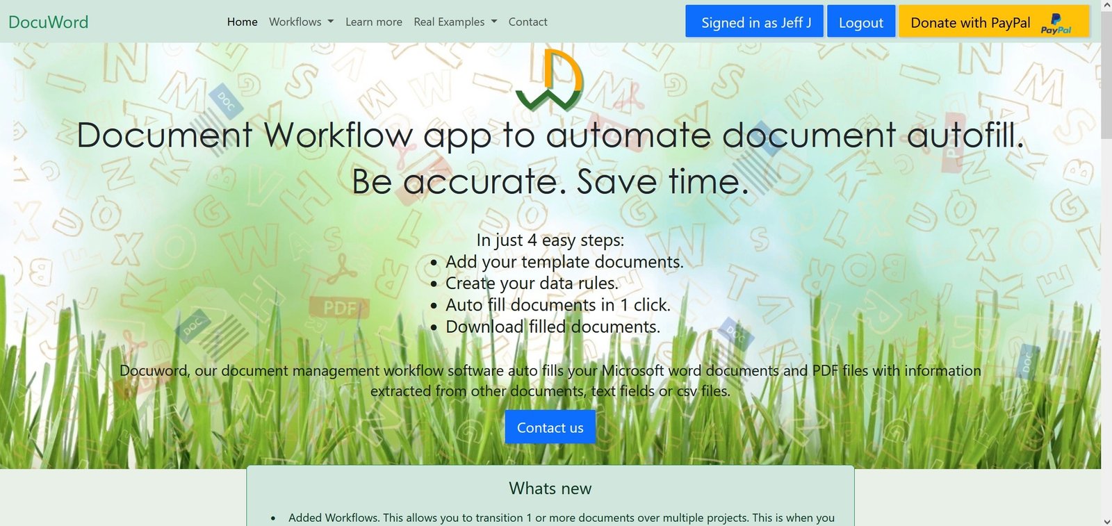 docuword - bulk document fill app