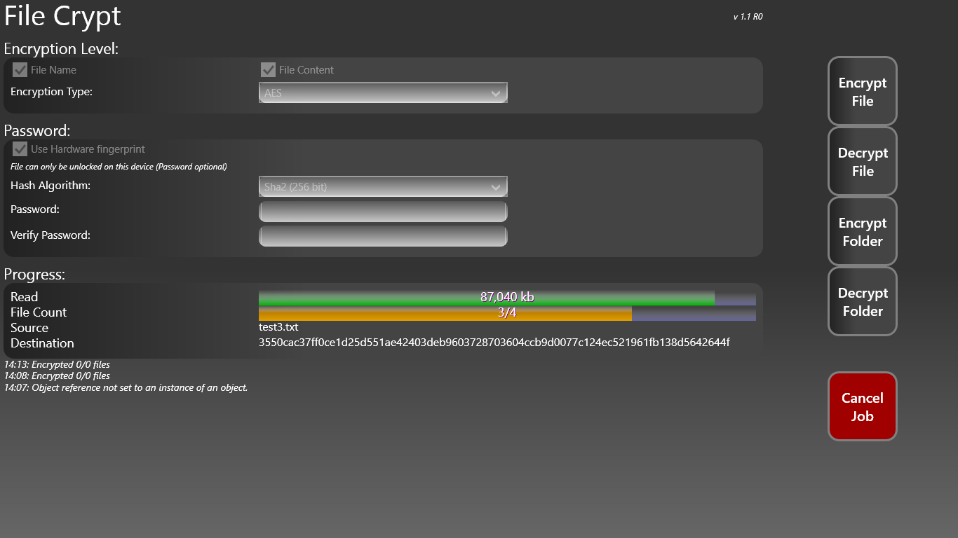 a windows app store app that is the desktop version of the mobile file crypt for windows phones