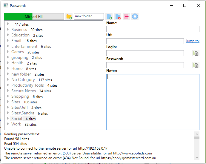 passwords desktop app I wrote in c#  similar to lastpass